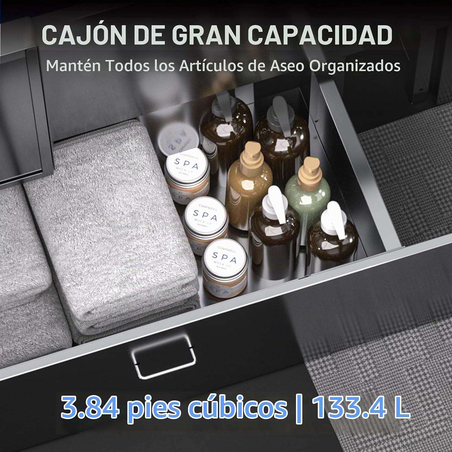 Bañera profesional acero inoxidable 304 cajon almacenamiento rampa telescopica perros grandes