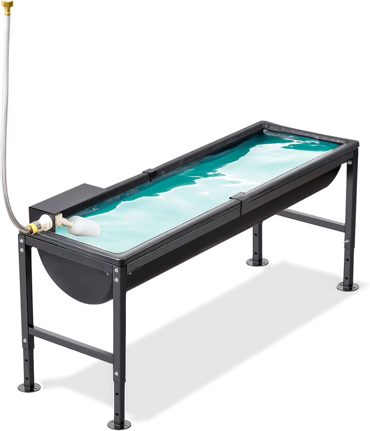 Bebedero automatico para caballos y ovejas de 42 litros con conexion a agua y soporte galvanizado