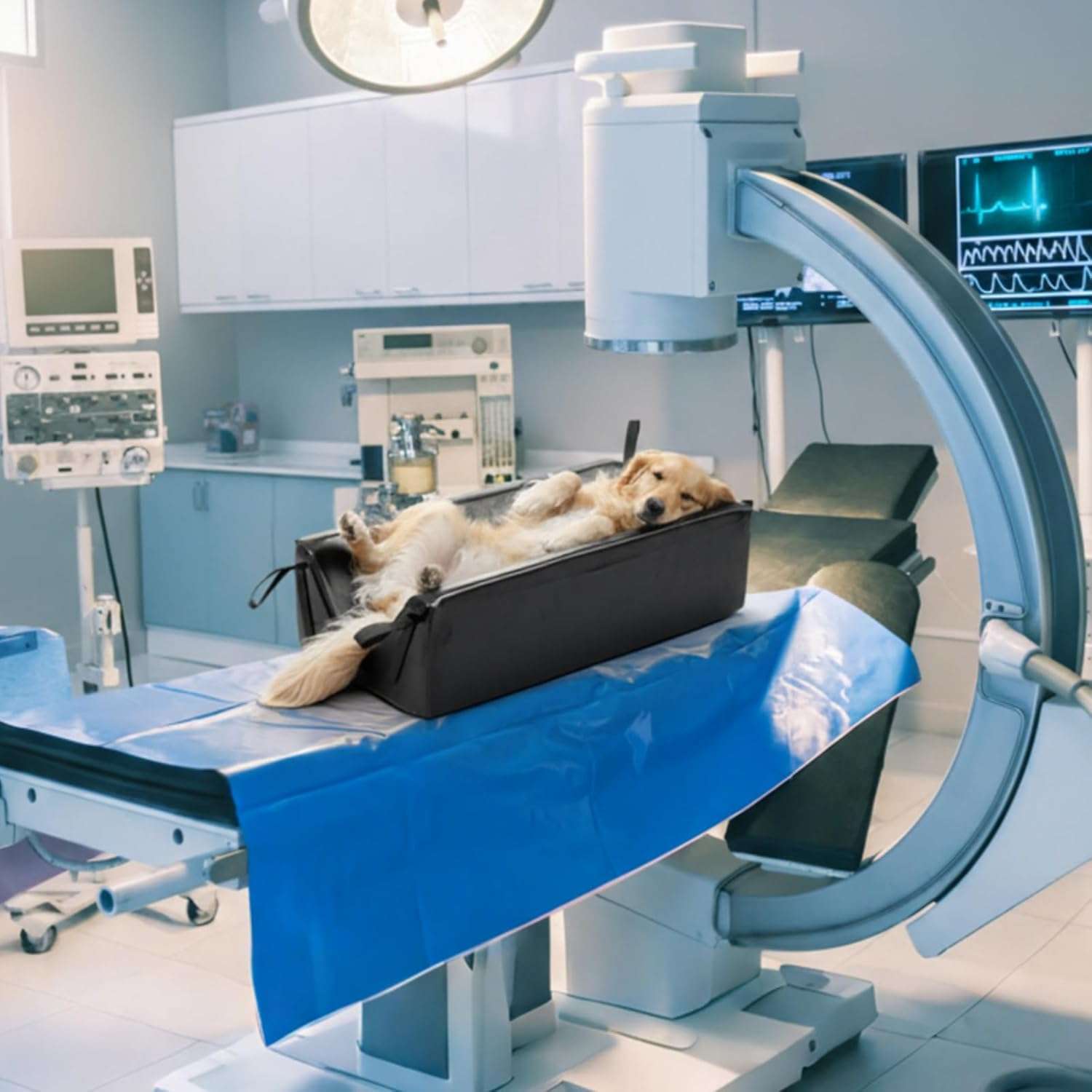 Posicionador clinico talla M anti rasguños para imagenologia veterinaria