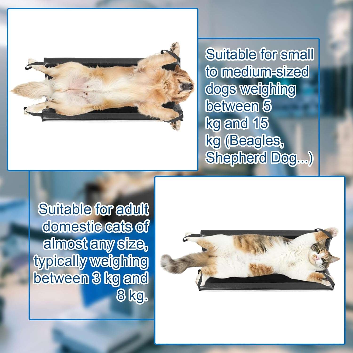 Posicionador clinico talla M anti rasguños para imagenologia veterinaria