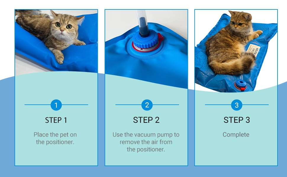 Colchon posicionador de vacio veterinario moldeable para cirugia y rayos x en perros y gatos