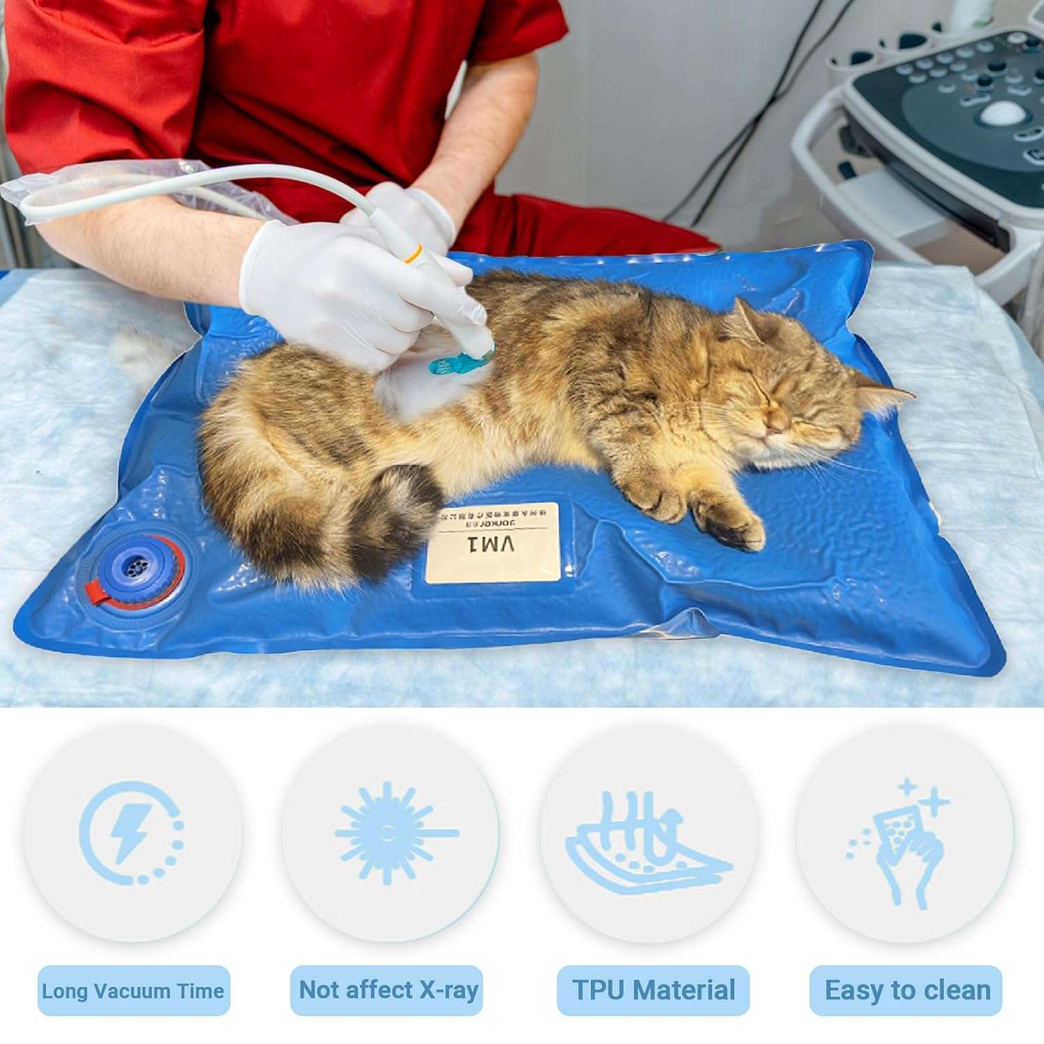 Colchon posicionador de vacio veterinario moldeable para cirugia y rayos x en perros y gatos