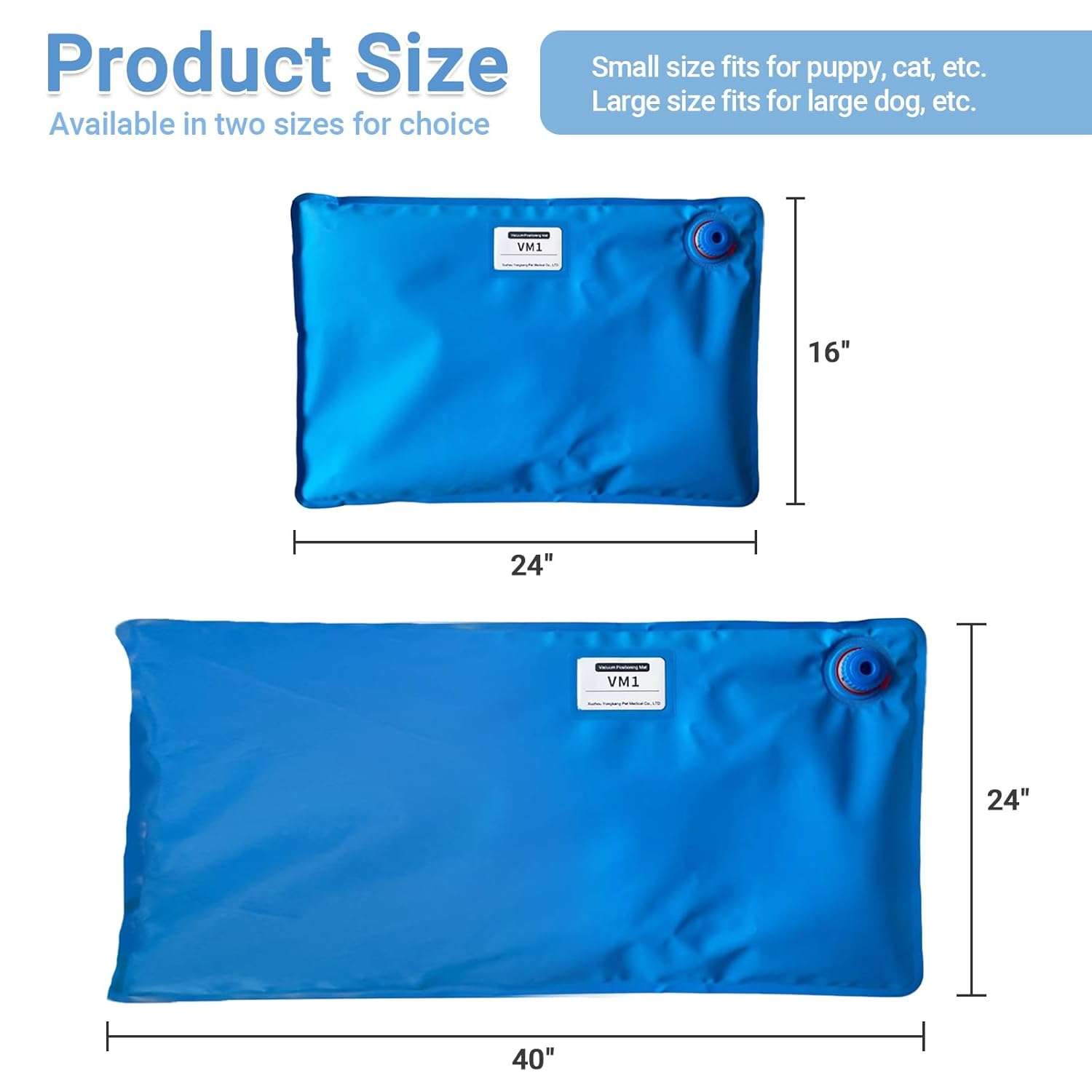 Colchon posicionador de vacio veterinario moldeable para cirugia y rayos x en perros y gatos