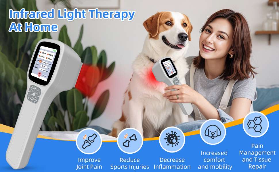 Equipo laser terapeutico veterinario profesional 4 longitudes de onda con pantalla tactil para artritis