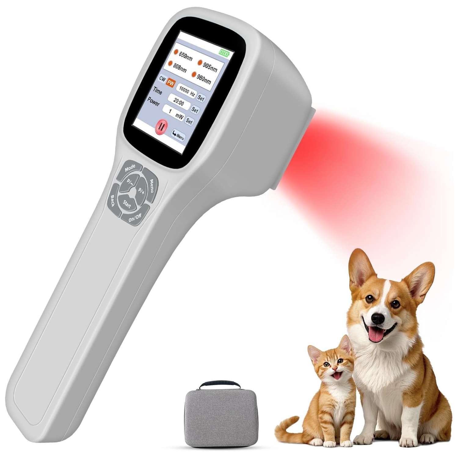 Equipo laser terapeutico veterinario profesional 4 longitudes de onda con pantalla tactil para artritis