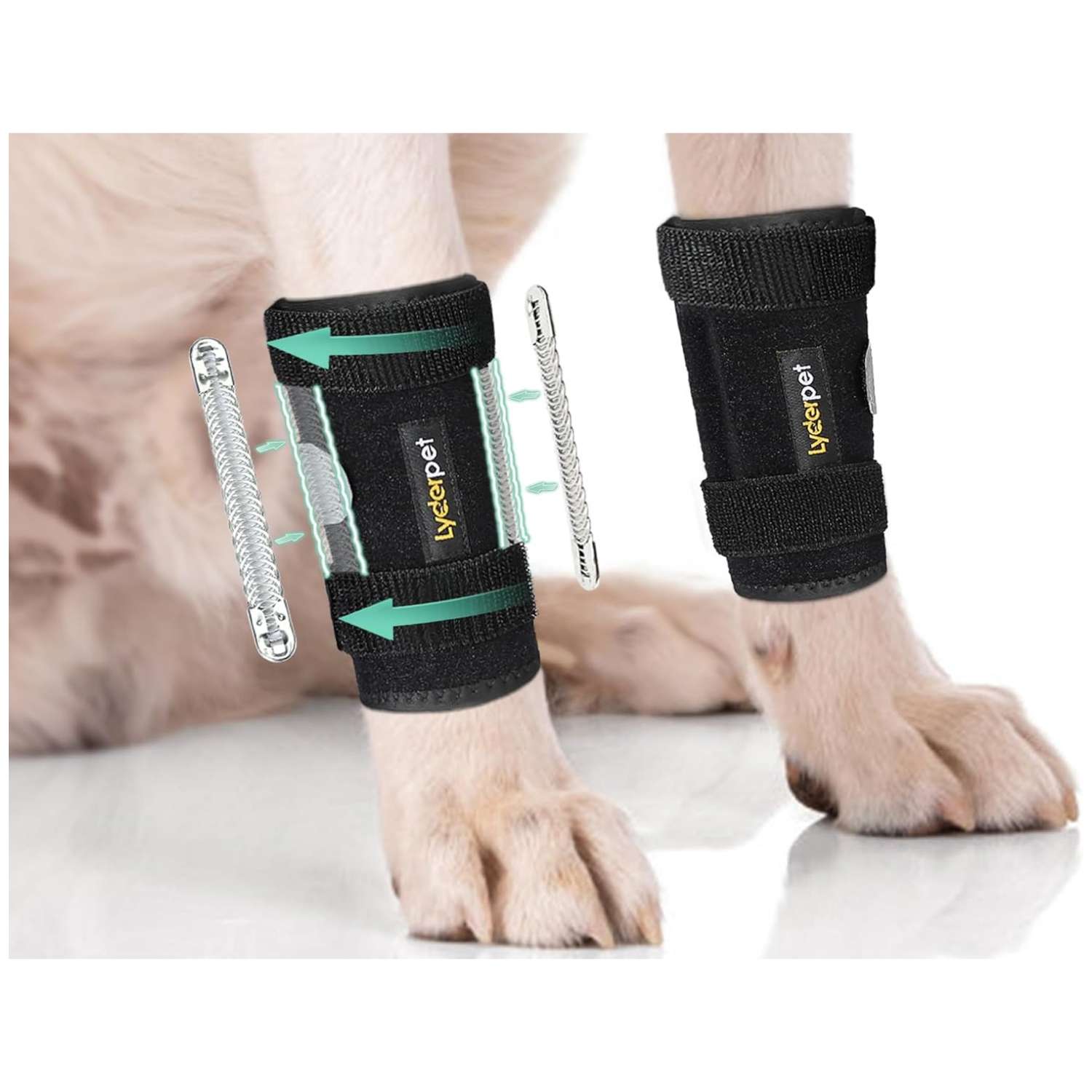 Ferula ortopedica perro pata delantera muñequera carpo soporte metal artritis