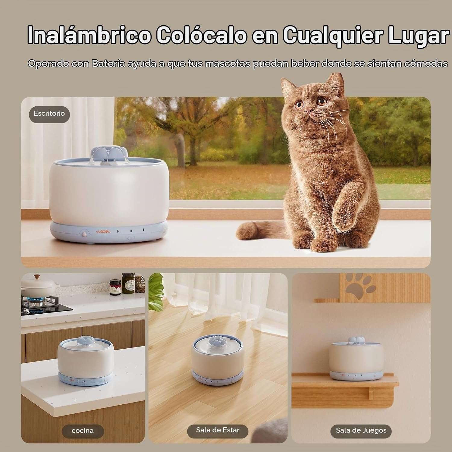 Fuente-de-Agua-Inalambrica-Ceramica-3-Litros-Gatos-Sensor-Radar-y-Bateria-5000-mAh
