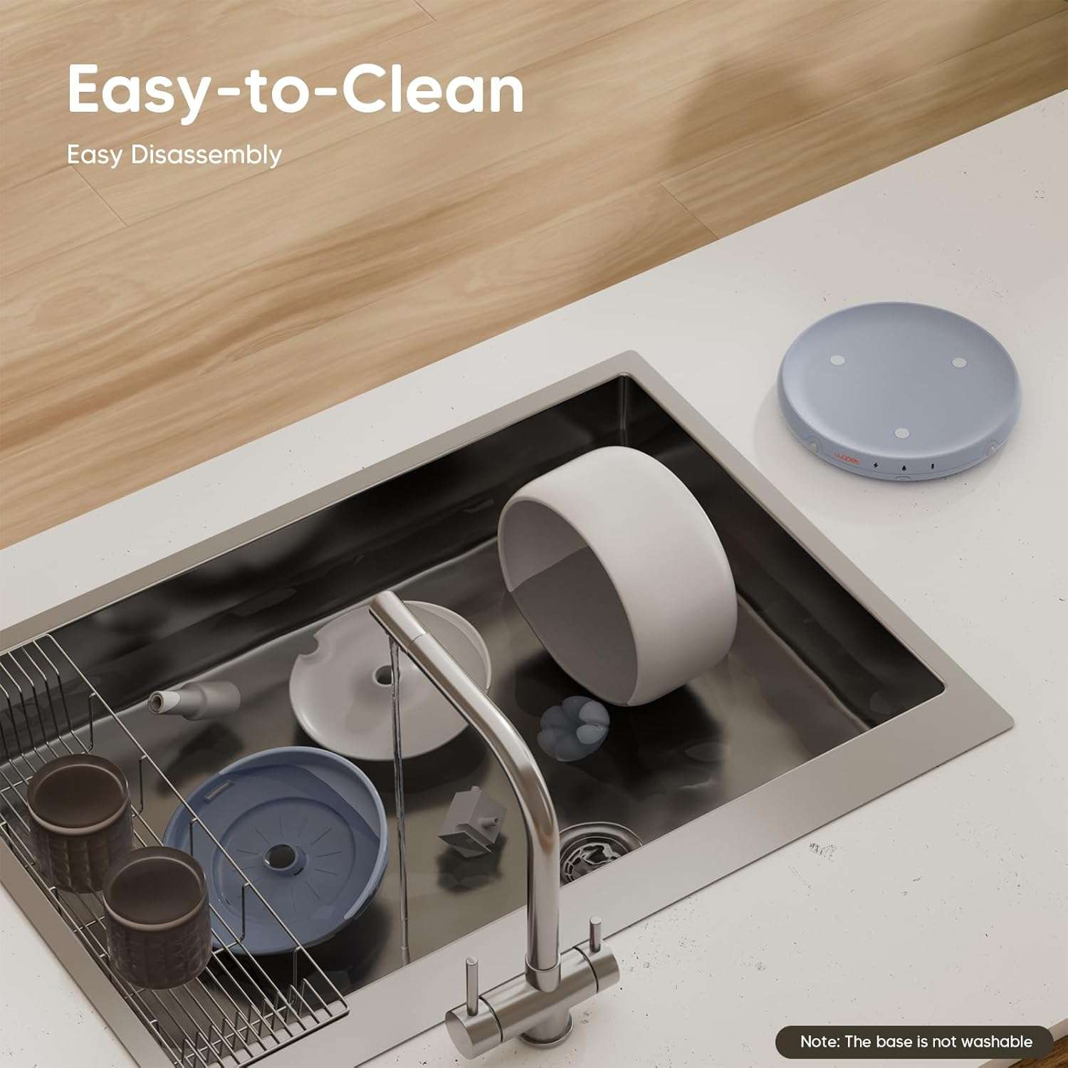 Fuente de agua de ceramica inalambrica de 3 litros para gatos con sensor de radar y bateria de larga duracion.