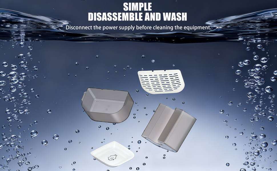 Fuente de agua inalambrica de 4.5 litros de ceramica para gatos con control de temperatura y bateria de larga duracion.