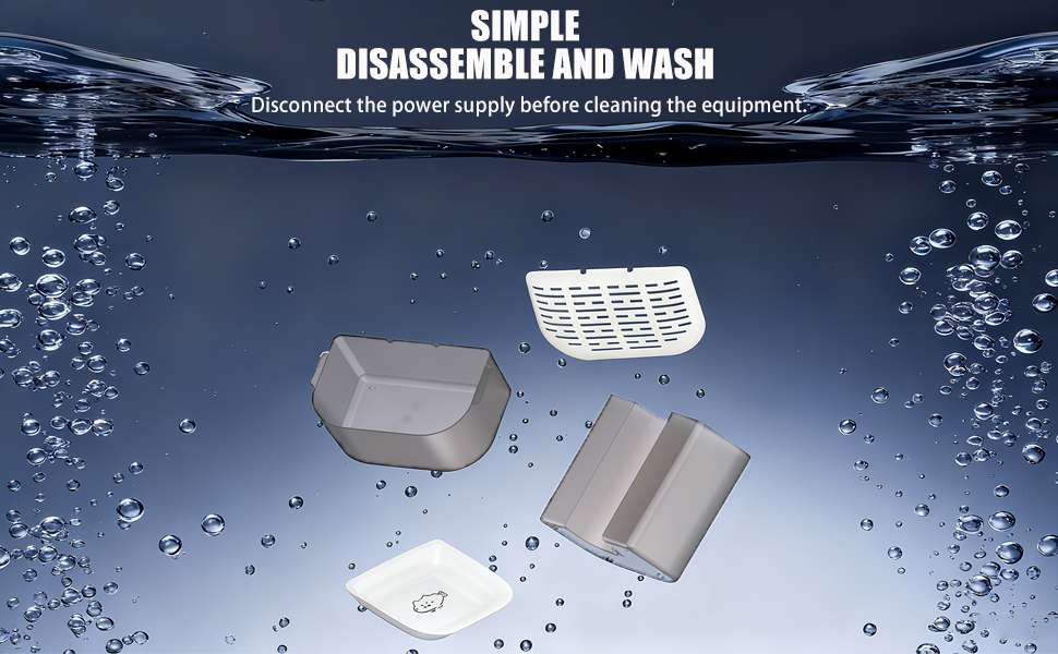 Fuente de agua inalambrica de 4.5 litros de ceramica para gatos con control de temperatura y bateria de larga duracion.