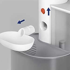 Fuente de agua inalambrica sin filtros para gatos de 3 litros con pantalla tactil y separacion de aguas residuales.