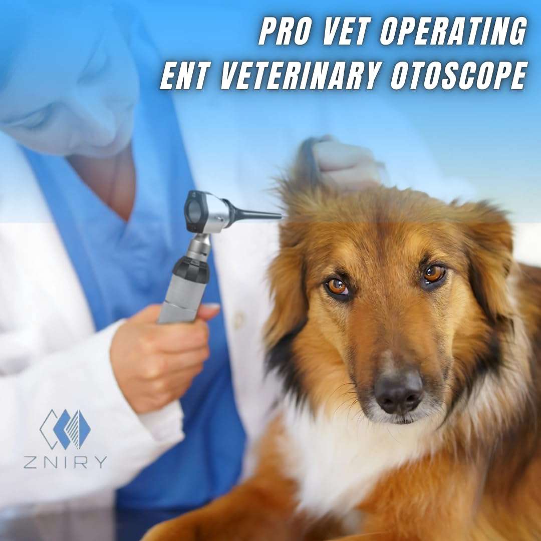 Kit diagnostico veterinario 3 en 1 otoscopio oftalmoscopio luz led perros gatos