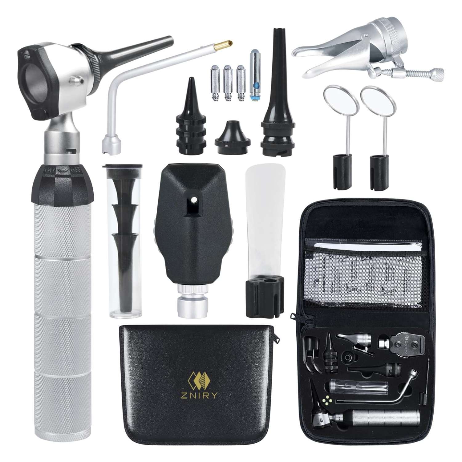 Kit diagnostico veterinario 3 en 1 otoscopio oftalmoscopio luz led perros gatos