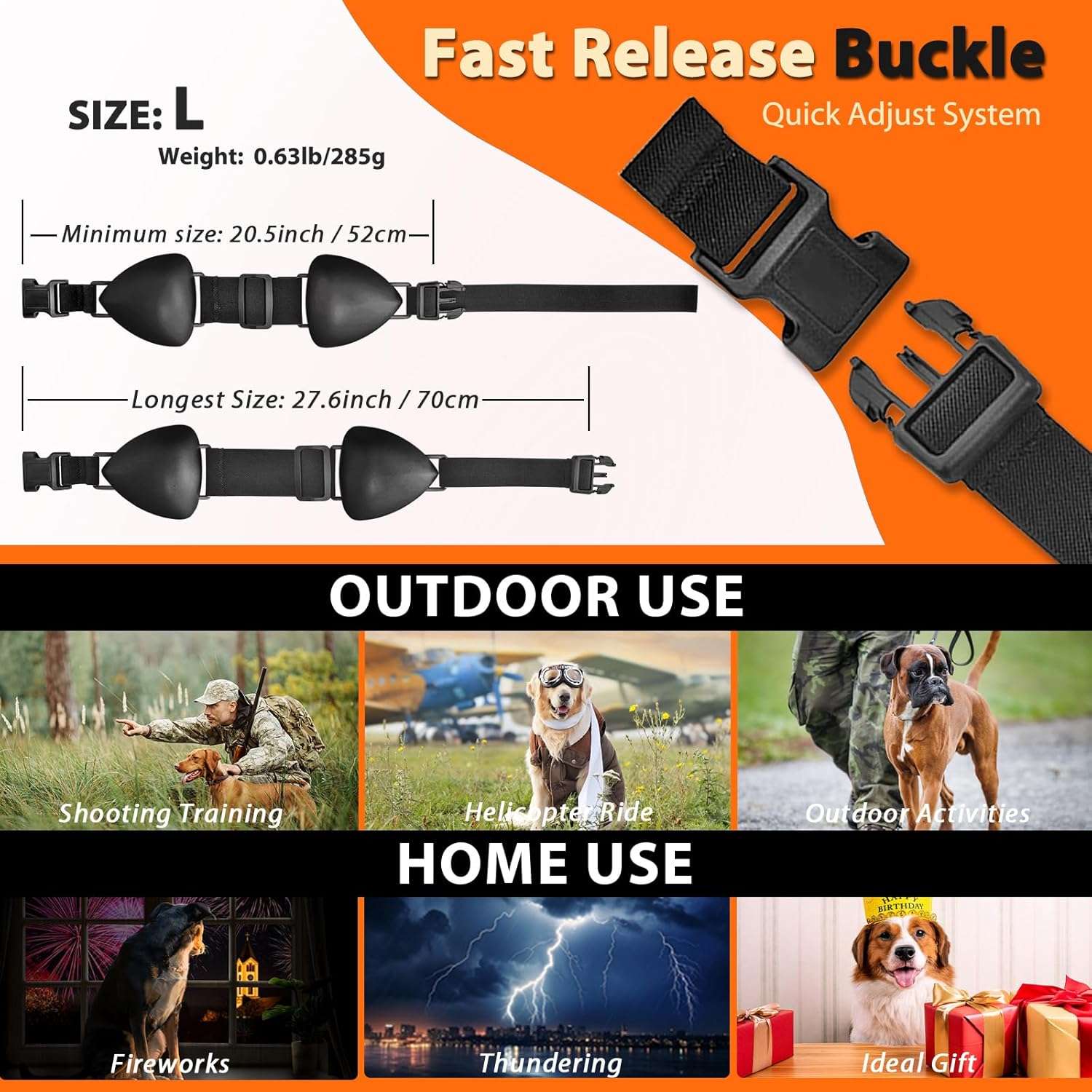 Orejeras perro anti ruido fuegos artificiales proteccion auditiva ansiedad truenos aspiradora