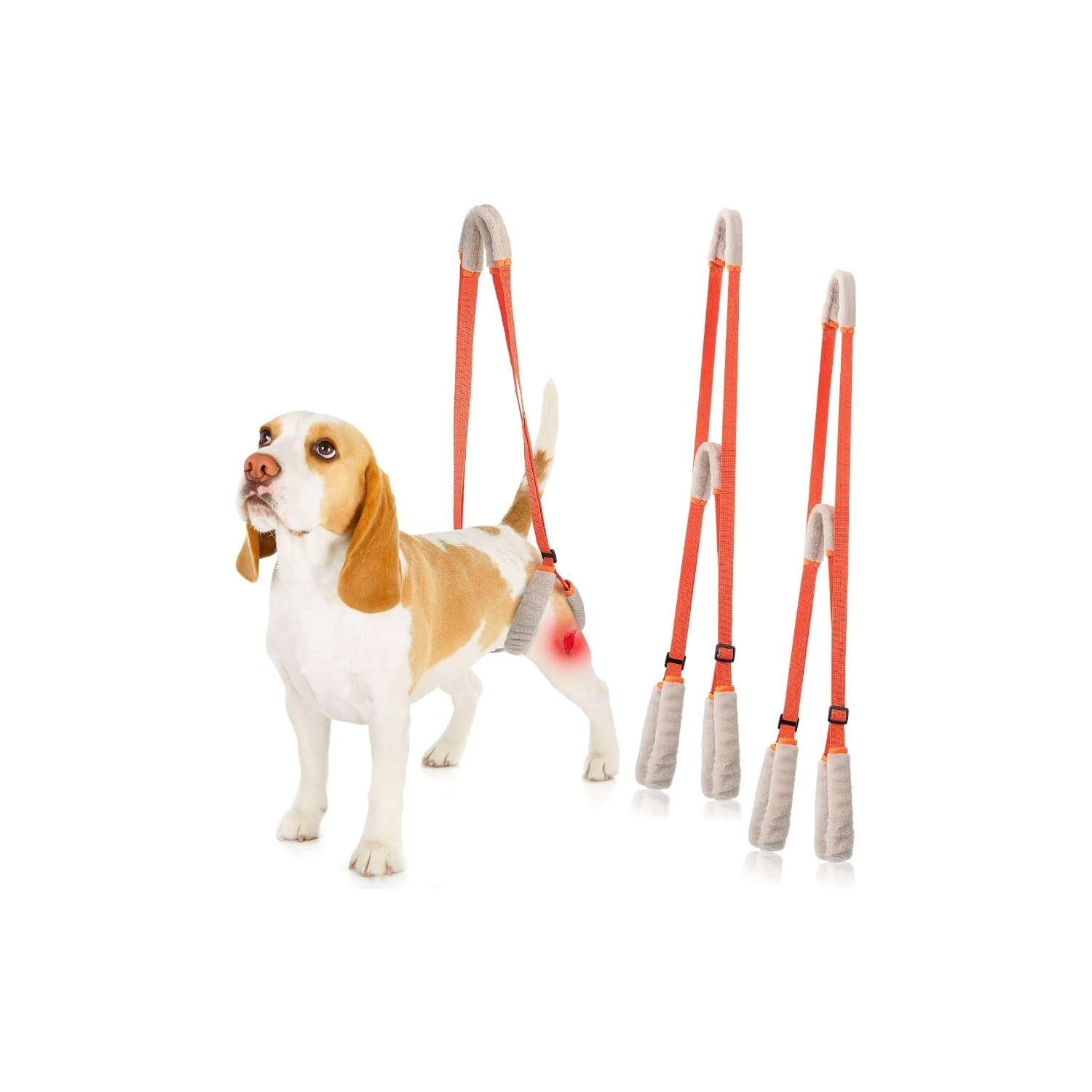 Pack 2 arnes elevacion perro pequeño soporte patas traseras polar suave ayuda levantar