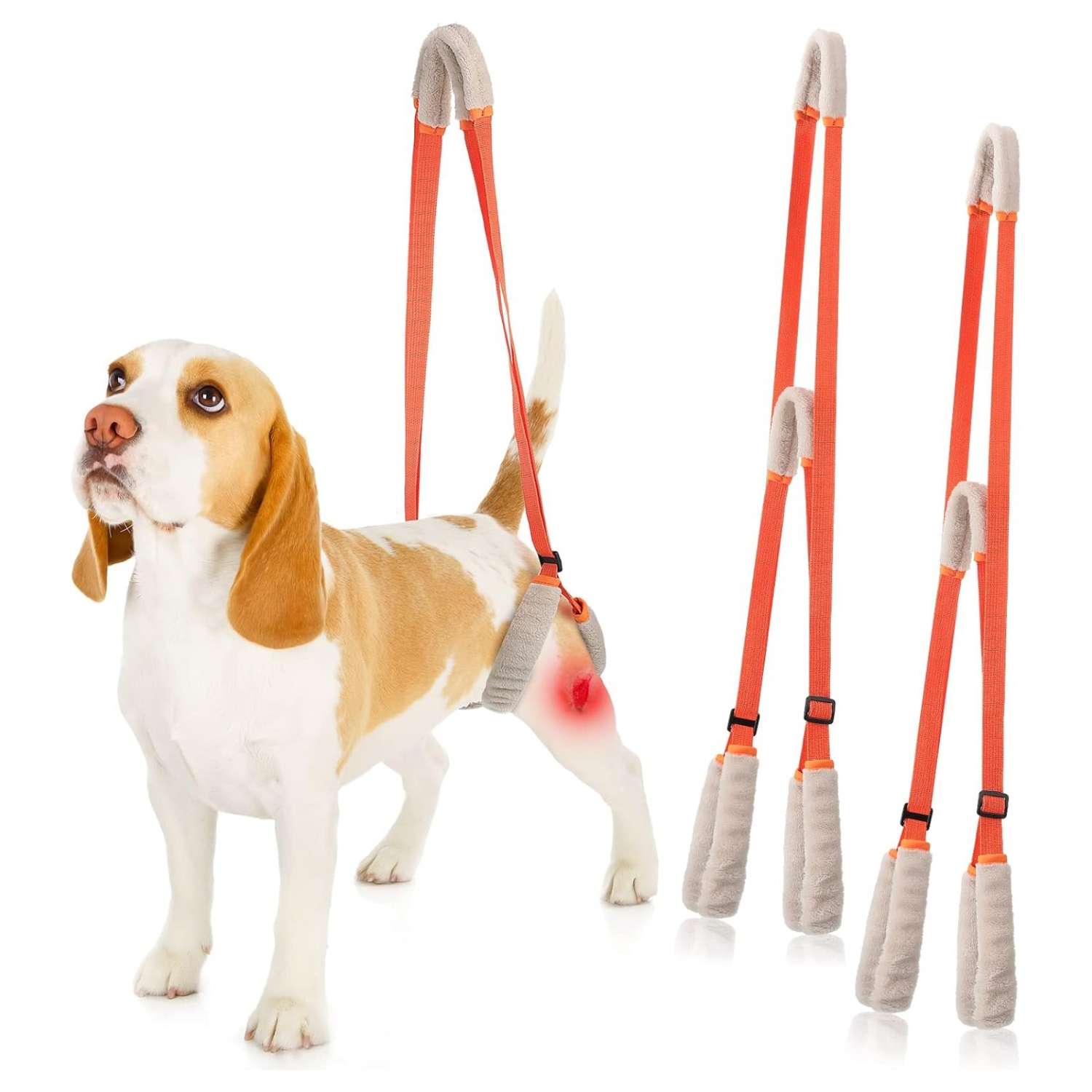 Pack 2 arnes elevacion perro pequeño soporte patas traseras polar suave ayuda levantar
