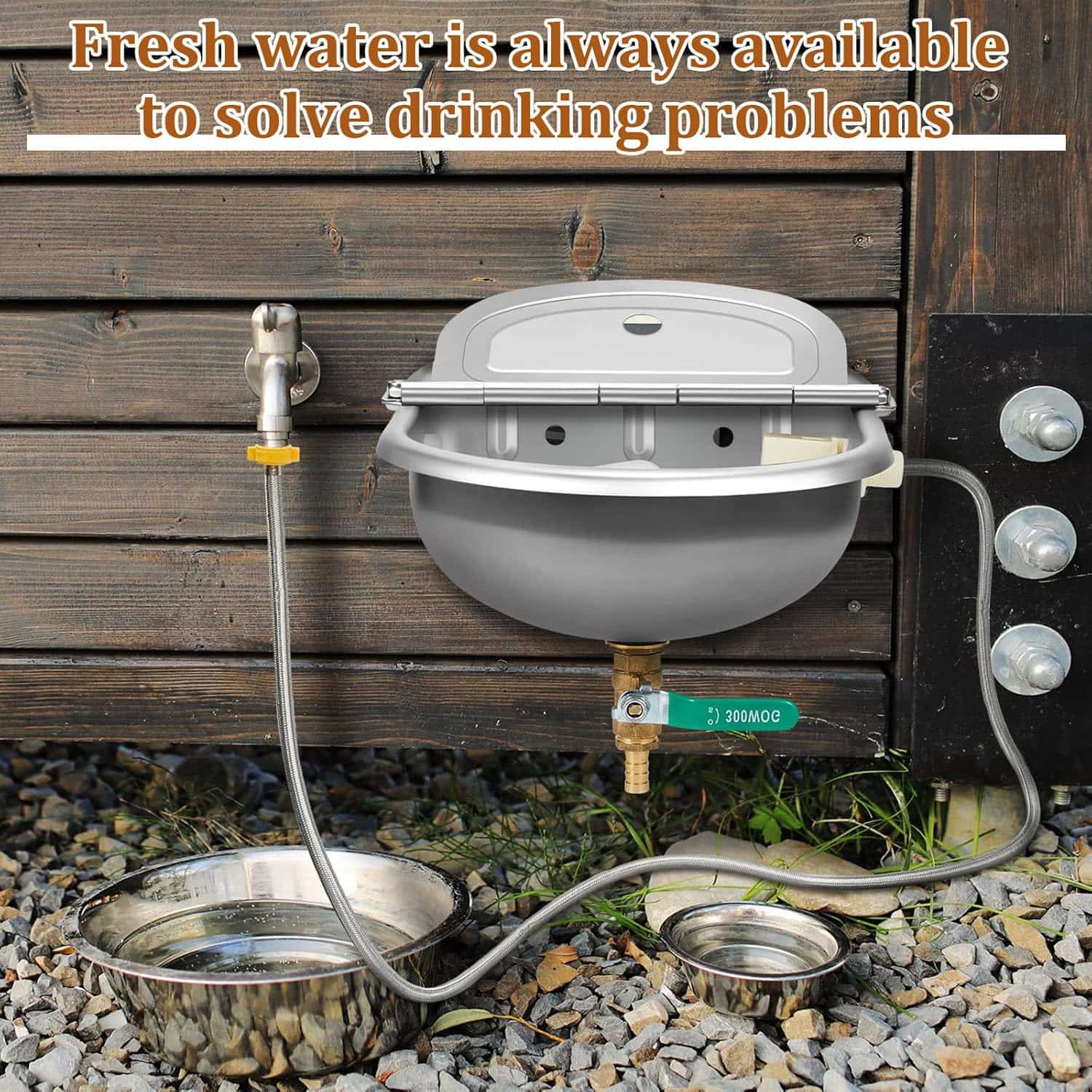 Pack 3 Bebederos Automaticos Acero Inoxidable 4 Litros Perros Ganado y Desague