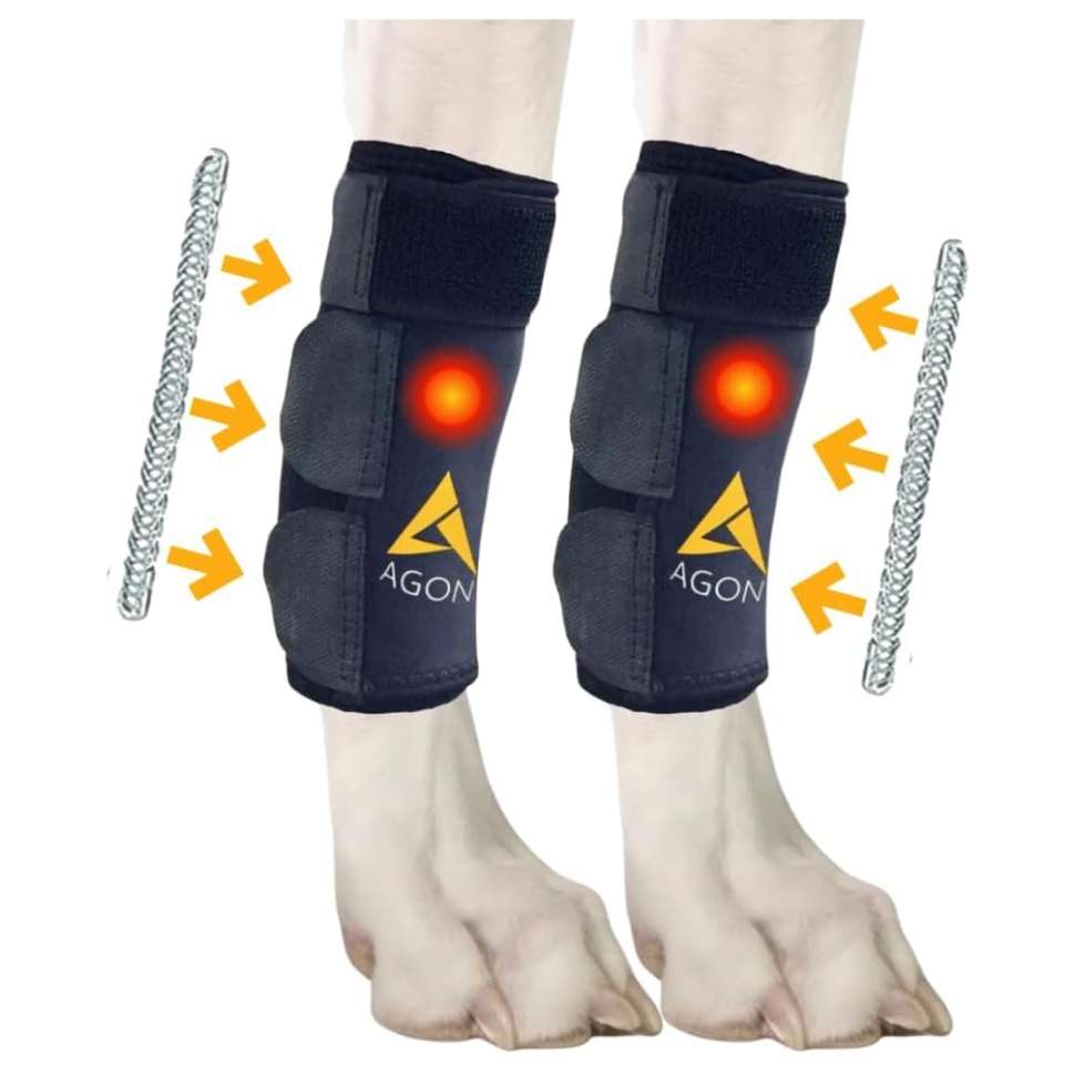 Par ferulas perro metalicas soporte pata delantera rigido esguince fractura artritis reflectante