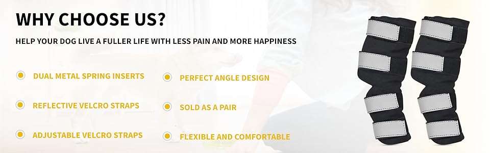 Par ferulas perro corvejon tobillo soporte metalico artritis esguince patas traseras