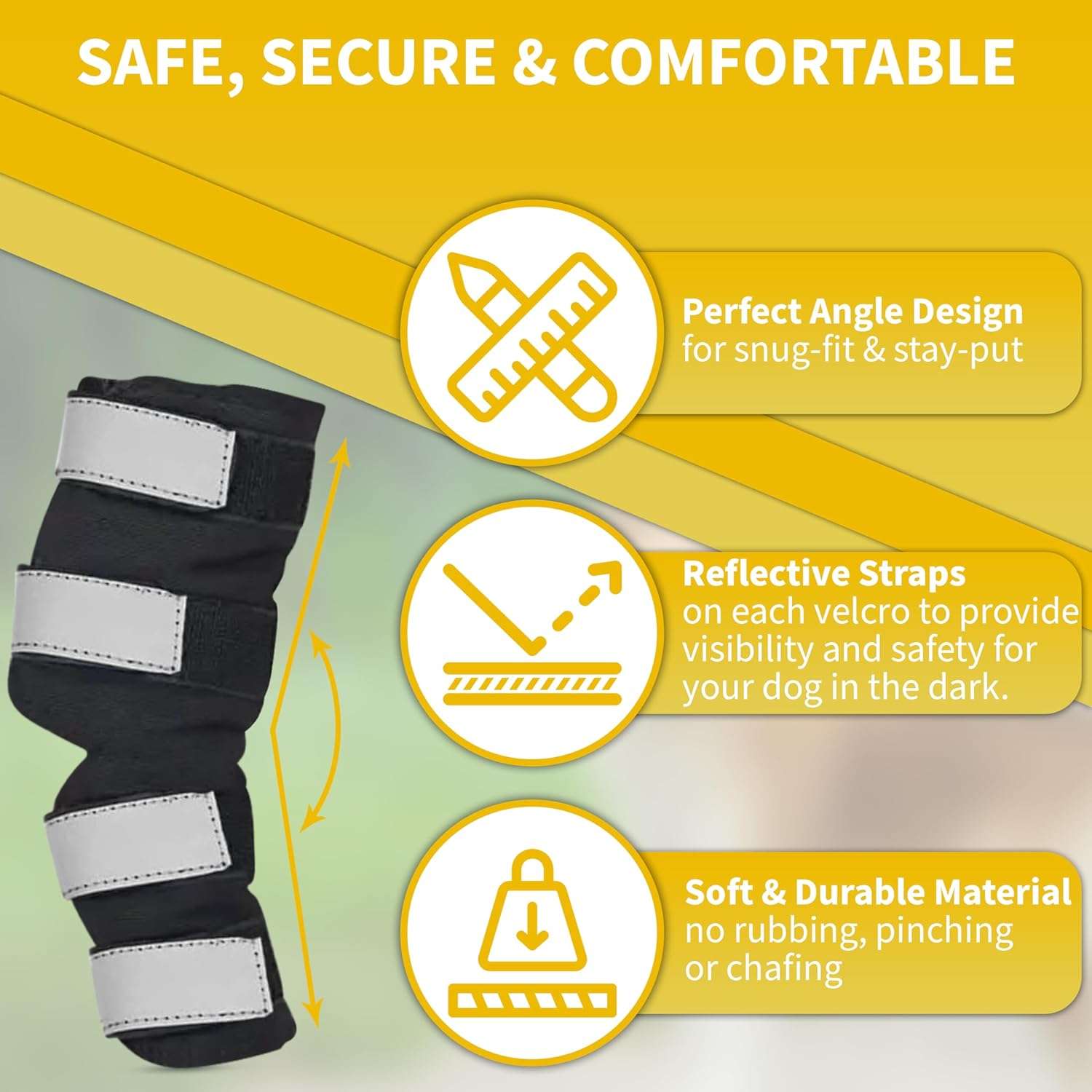 Par ferulas perro corvejon tobillo soporte metalico artritis esguince patas traseras