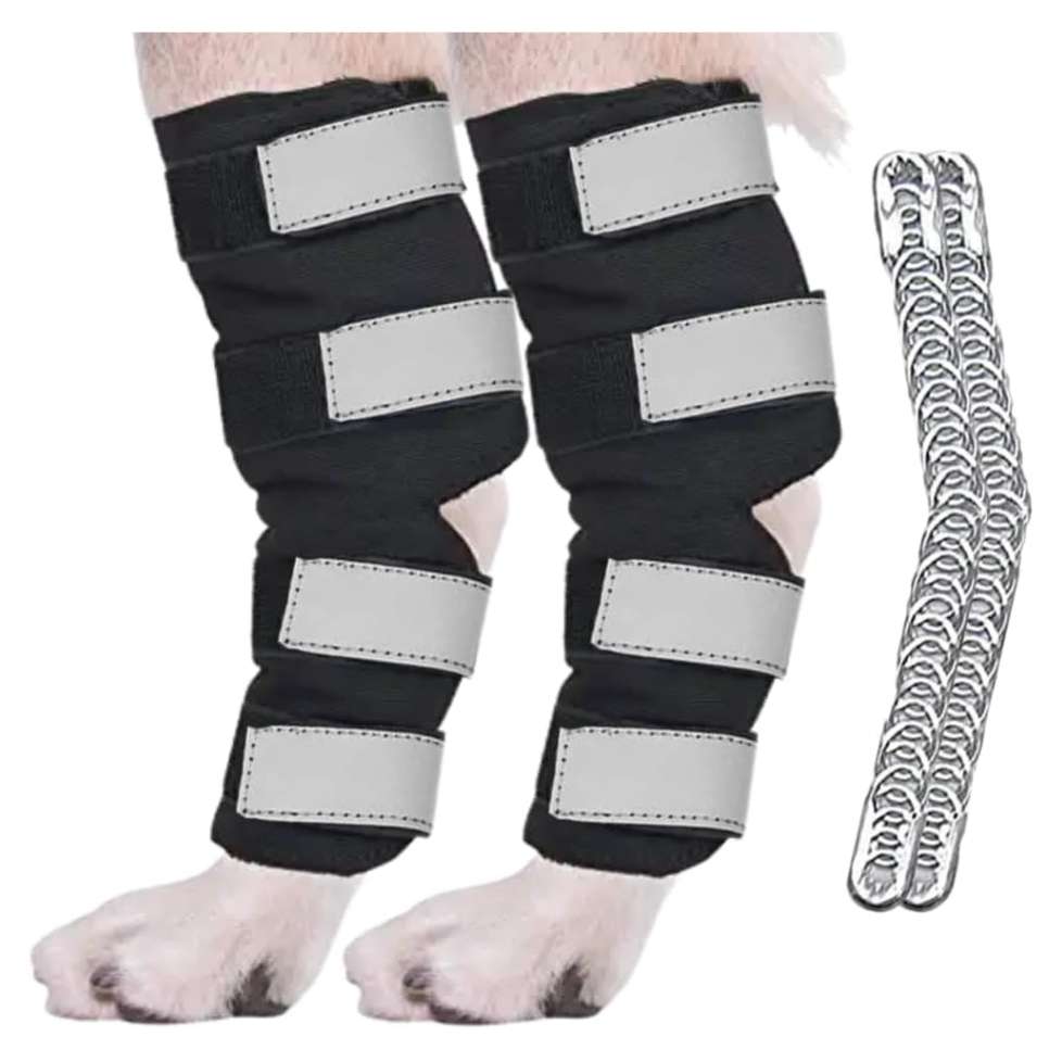 Par ferulas perro corvejon tobillo soporte metalico artritis esguince patas traseras