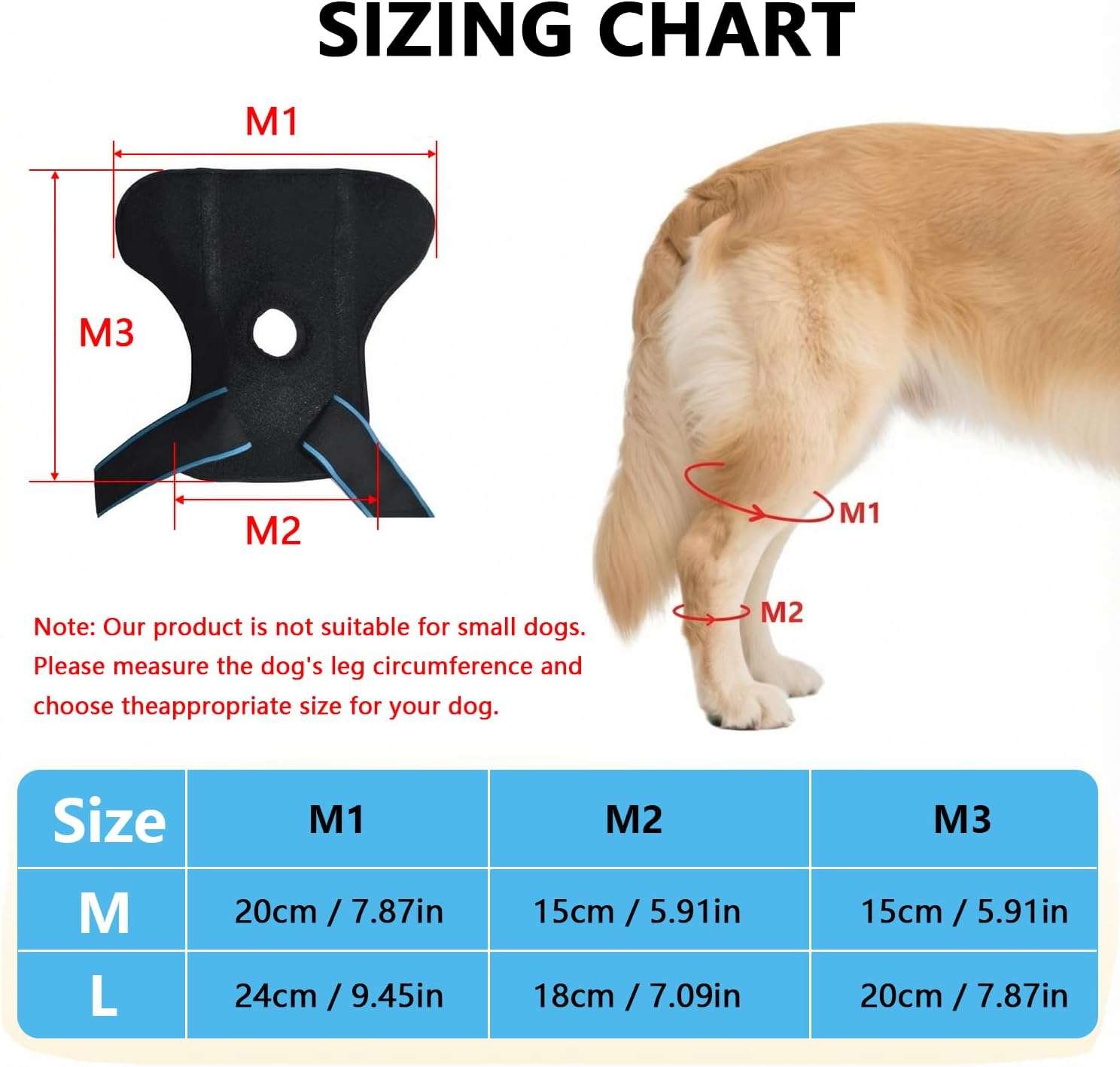 Rodillera ortopedica perro ligamento cruzado ACL rotula abierta neopreno tallas M y L