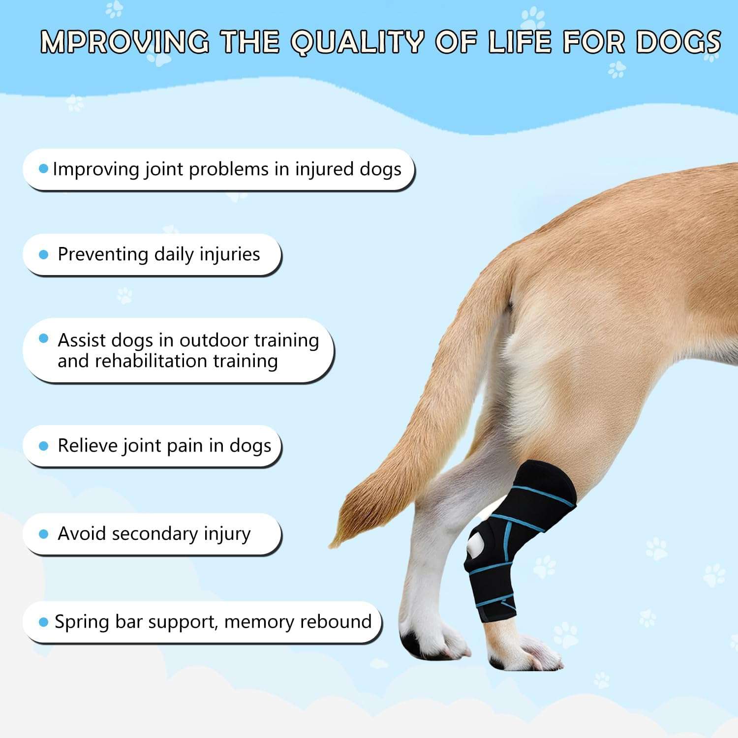 Rodillera ortopedica perro ligamento cruzado ACL rotula abierta neopreno tallas M y L