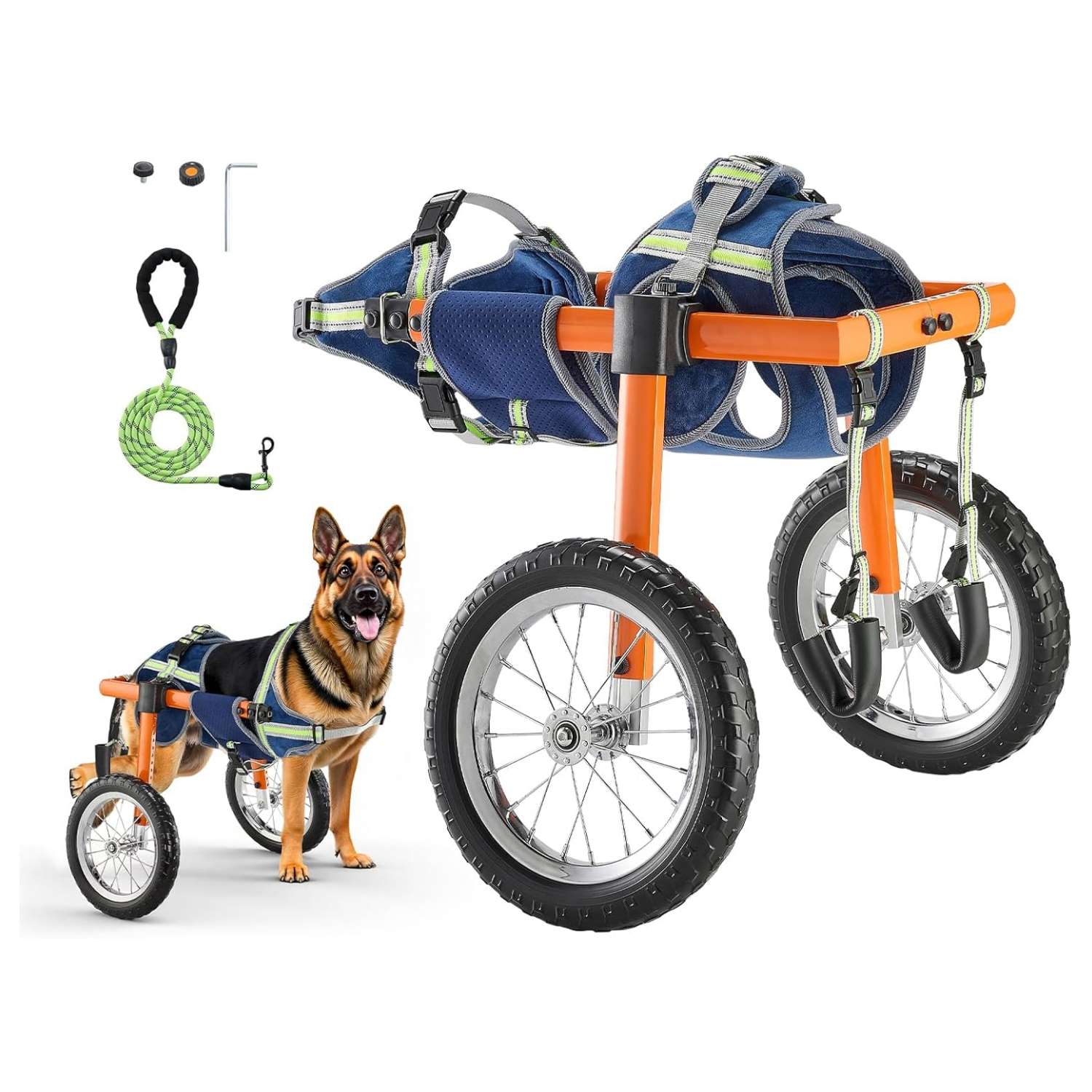 Silla ruedas perro VEVOR patas traseras marco reforzado ruedas EVA todo terreno ajustable