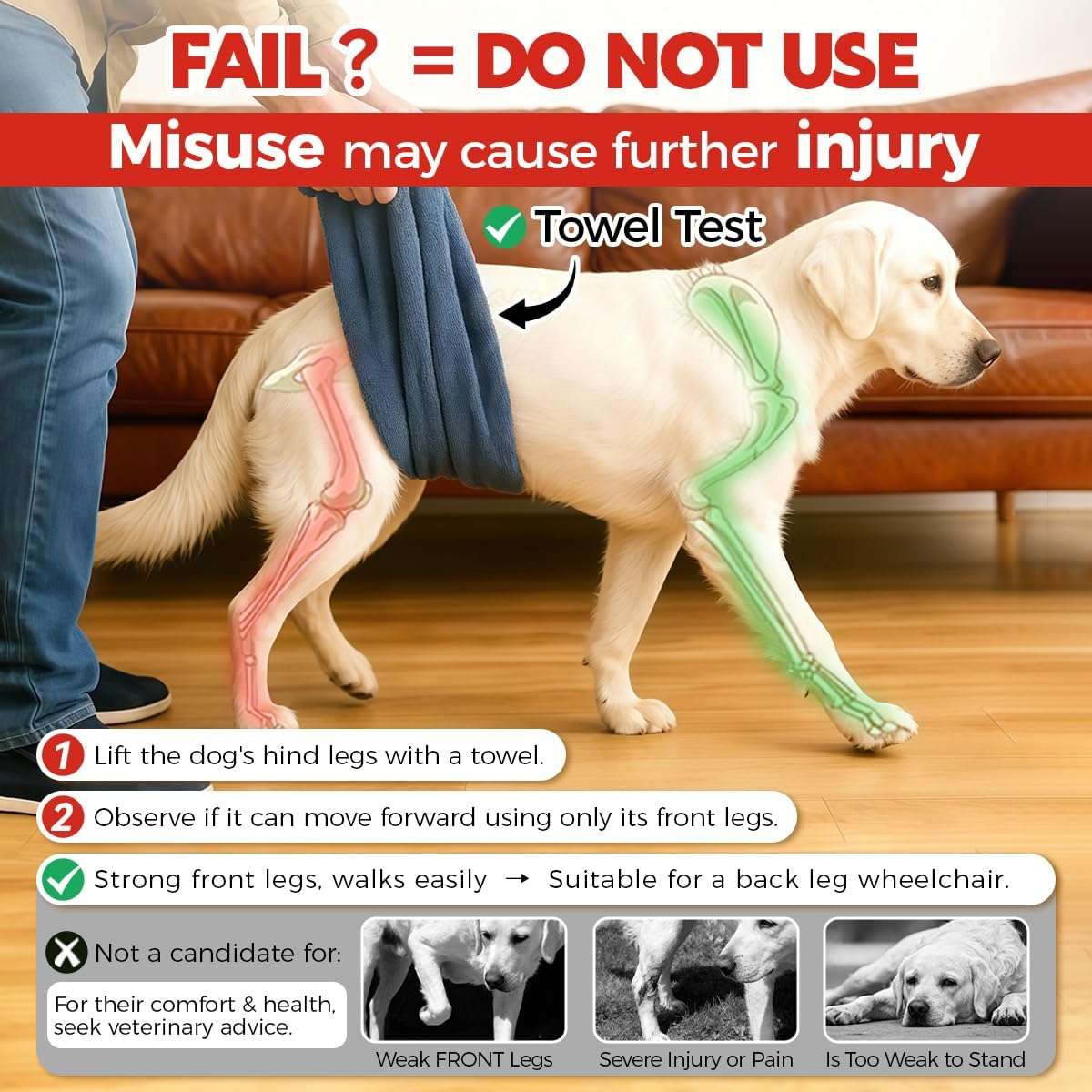 Silla ruedas perro mediano arnes malla transpirable ruedas 8 pulgadas reflectante ajustable