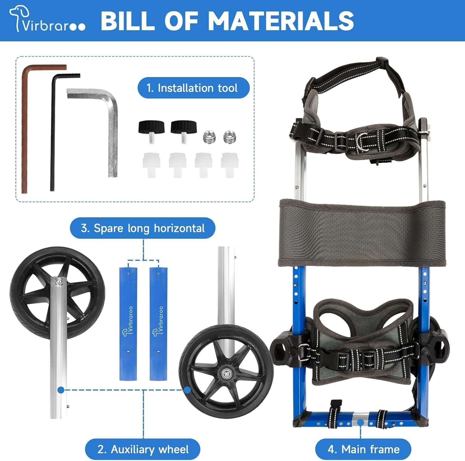 Silla ruedas perro pequeño rodamientos precision todo terreno aluminio aeronautico soporte espinal