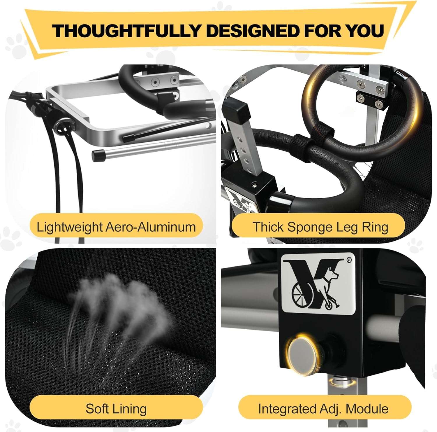 Silla ruedas perro todo terreno aluminio aeronautico soporte espinal L XL XXL playa cerro