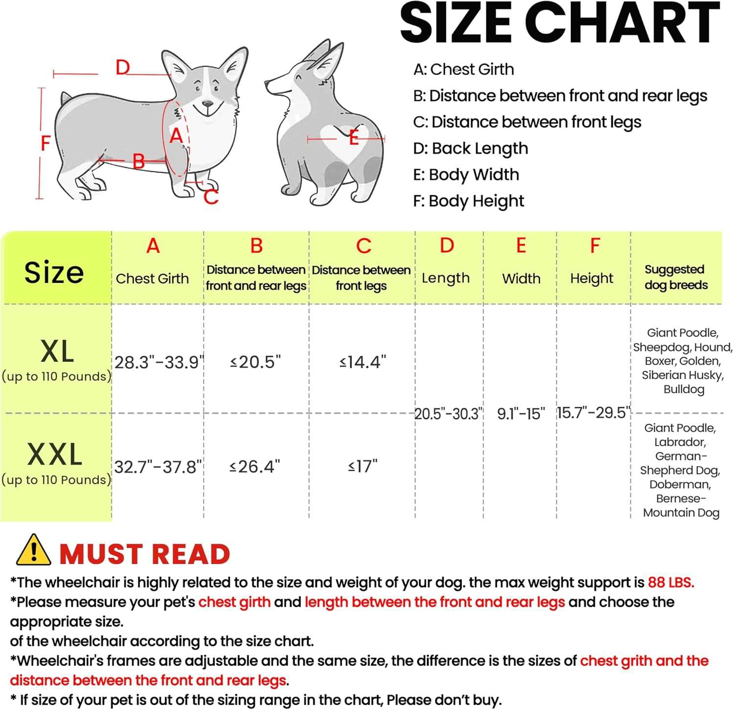 Silla de Ruedas Perro (XS a 2XL) Kit Completo de Seguridad (Chaleco + Correa + Soporte) - Ultraligera - Imagen 13