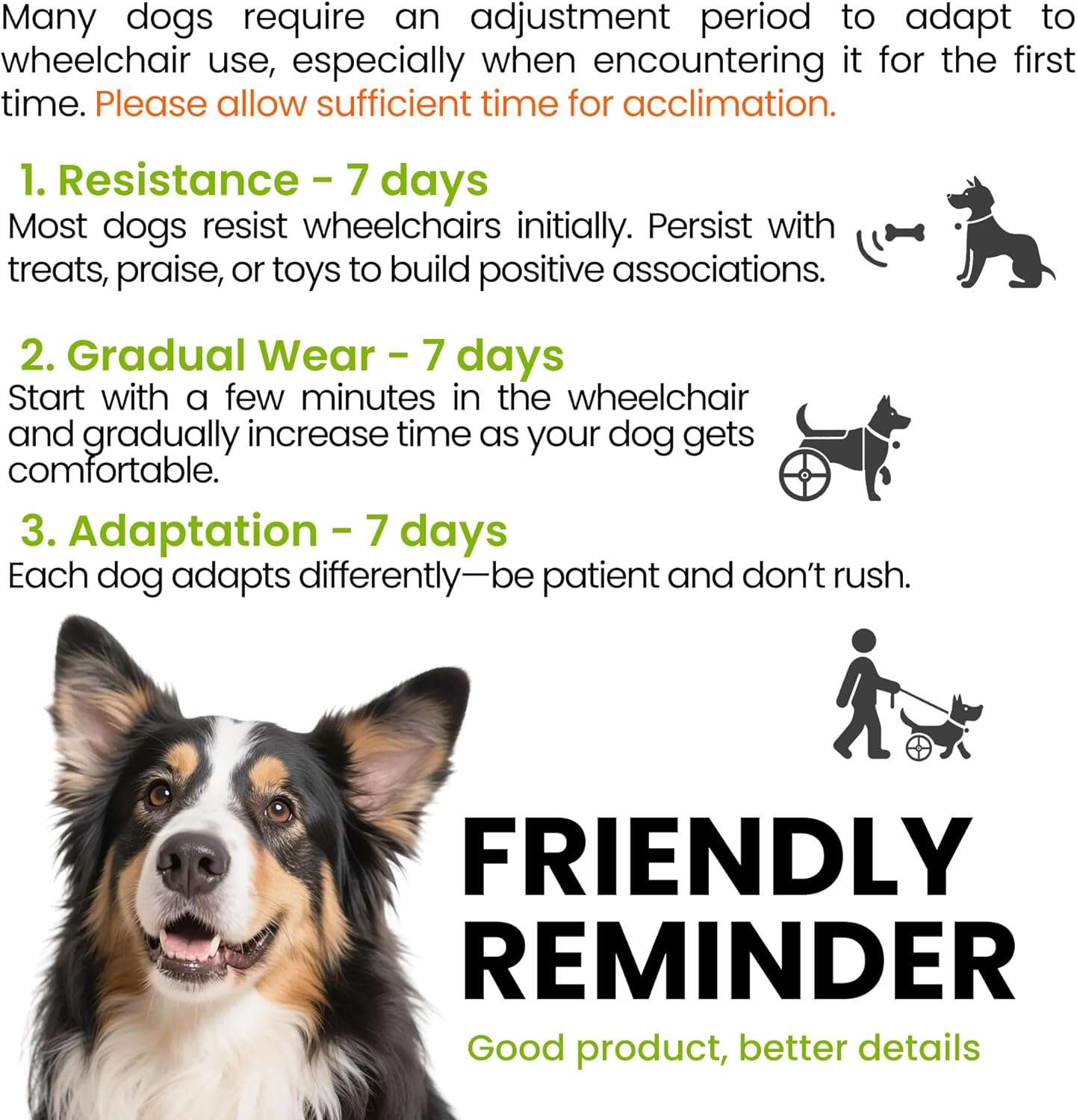 Silla de Ruedas Perro (XS a 2XL) Kit Completo de Seguridad (Chaleco + Correa + Soporte) - Ultraligera - Imagen 7