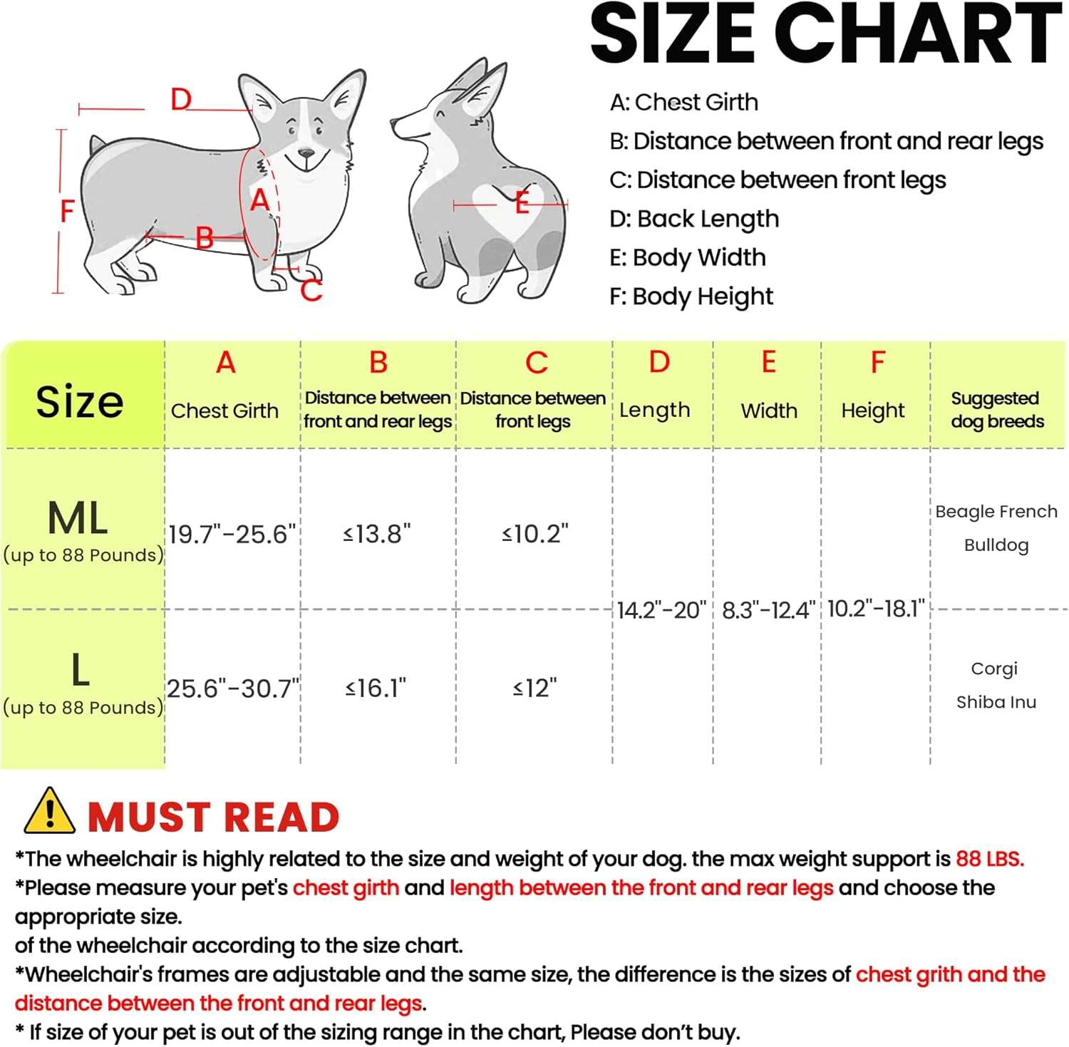 Silla de Ruedas Perro (XS a 2XL) Kit Completo de Seguridad (Chaleco + Correa + Soporte) - Ultraligera - Imagen 14