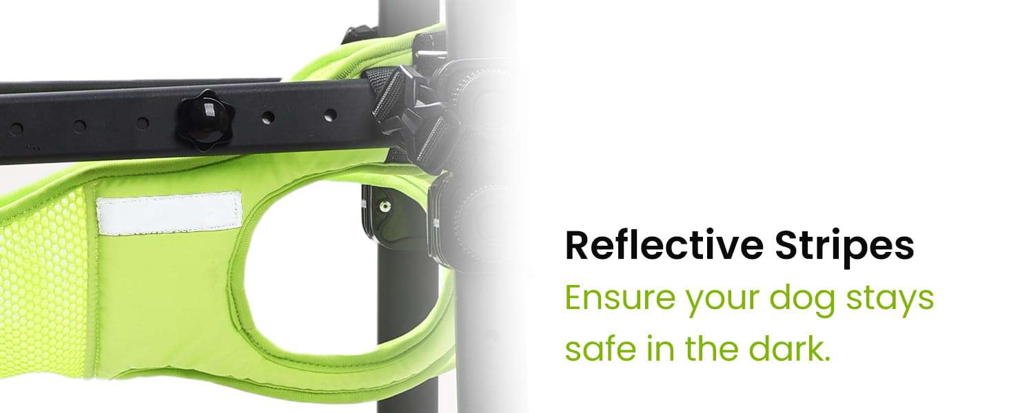 Silla de ruedas para perros con chaleco reflectante ruedas todoterreno y arnes de elevacion.