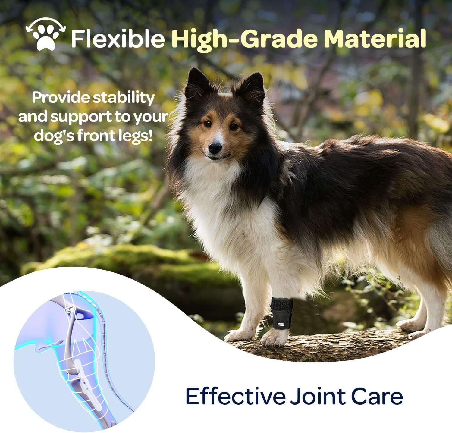 Soporte codo perro neopreno higromas artritis protector pata delantera anti lamido