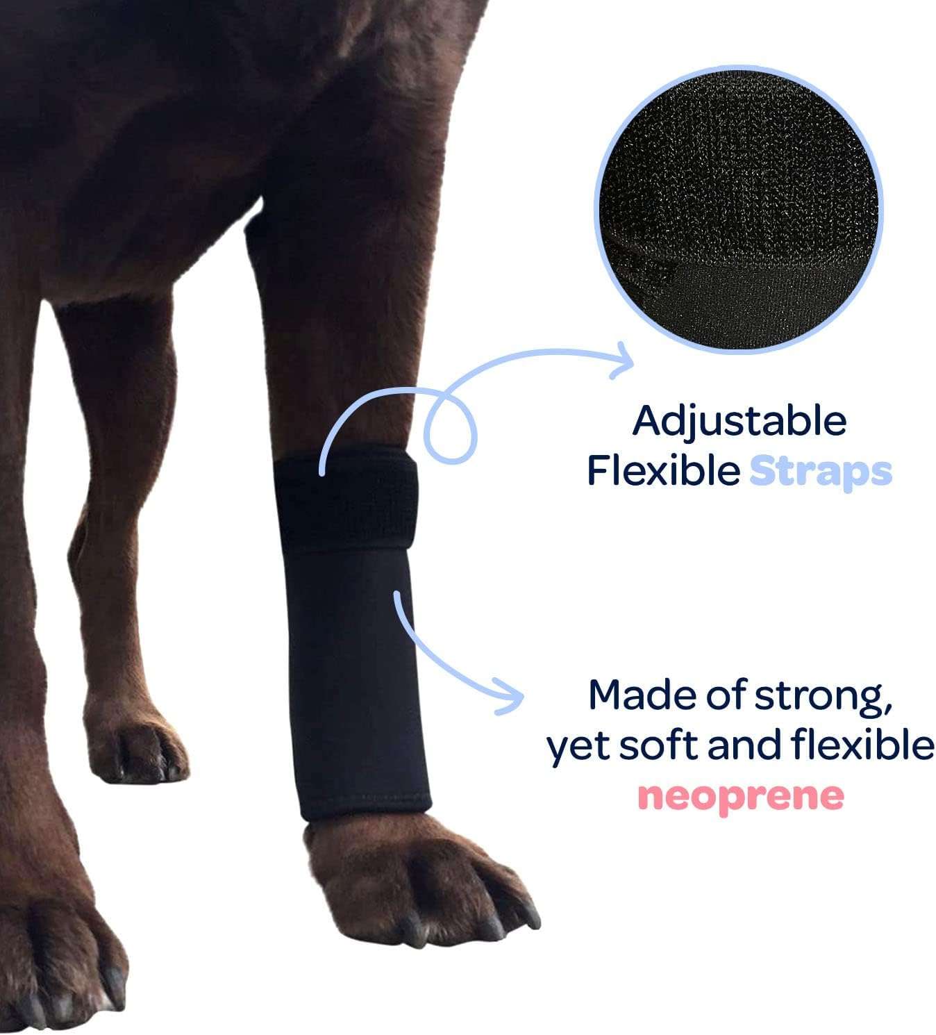Soporte codo perro neopreno higromas artritis protector pata delantera anti lamido