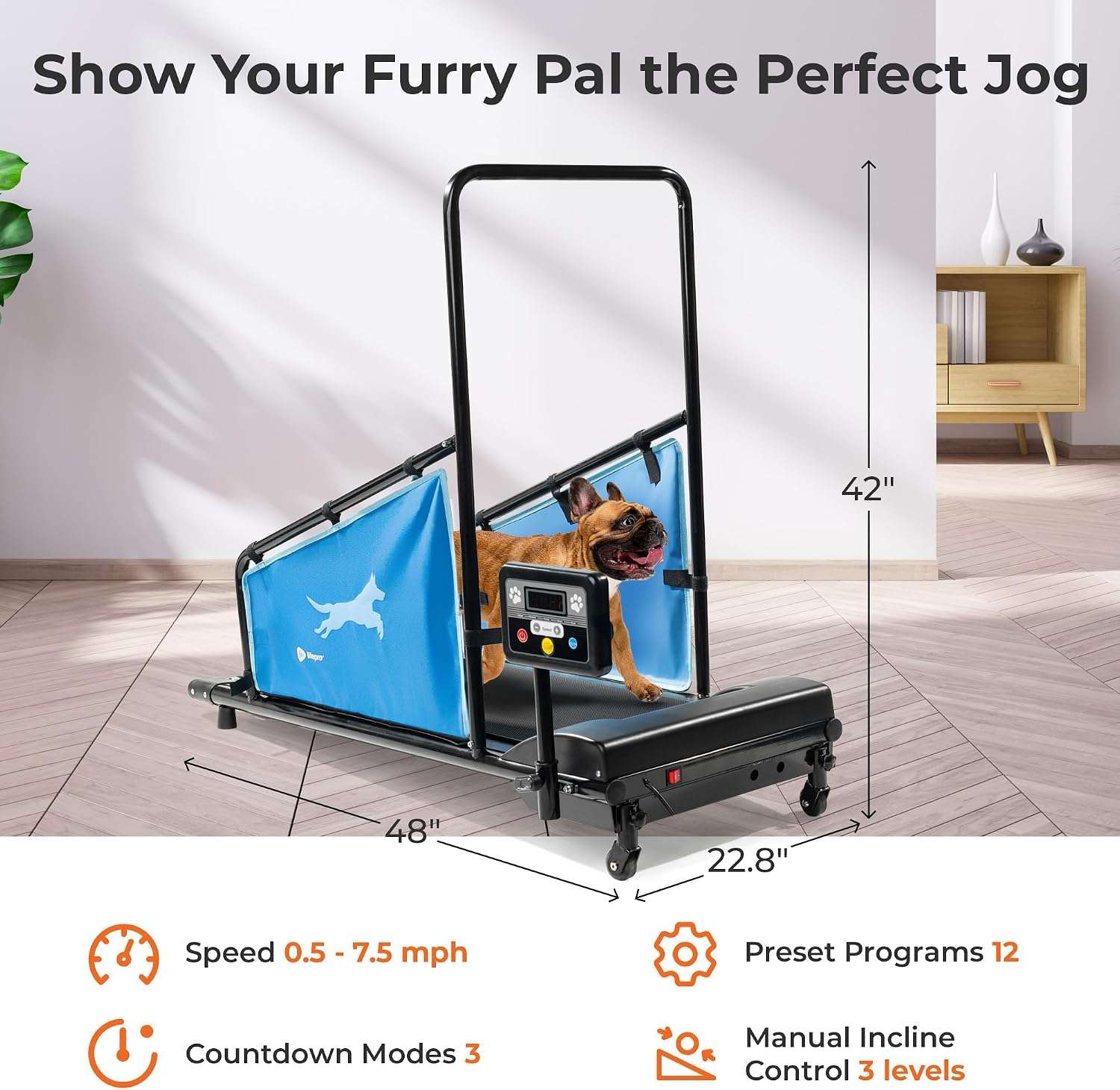 Trotadora electrica para perros pequeños y medianos silenciosa con control remoto pawrunner