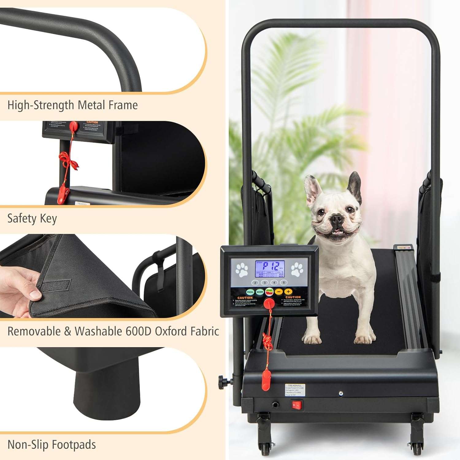 Trotadora electrica para perros con control remoto e inclinacion soporta 100kg