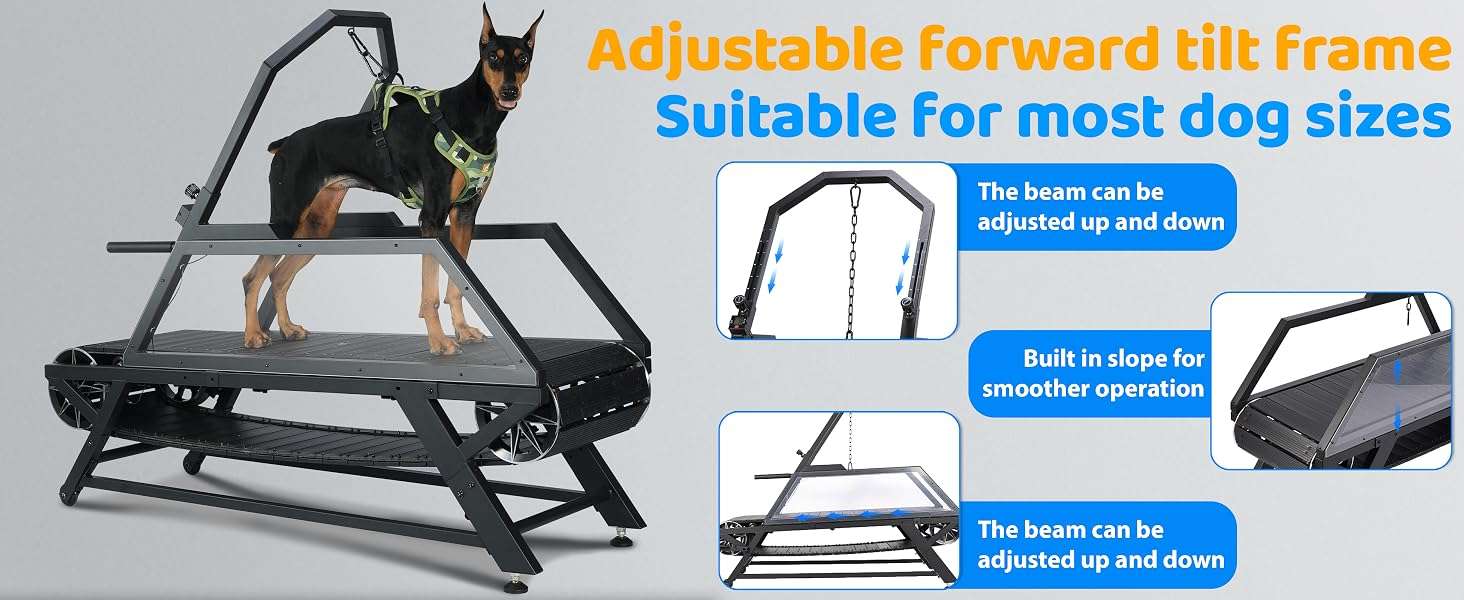 Trotadora slatmill perros grandes sin motor 168cm acero soporta 136kg