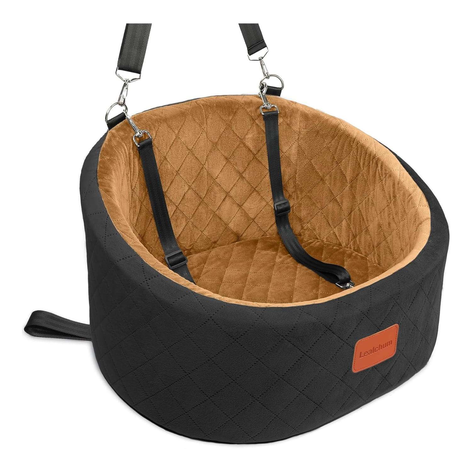 Asiento auto perro memory foam 55x45 cm cama viaje ortopedica lavable bulldog frances pug anti ansiedad
