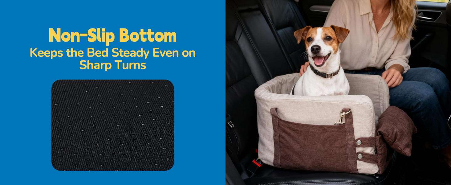Asiento consola central perro auto apoyabrazos 41x24x21 cm razas pequeñas chihuahua yorkshire anti mareo