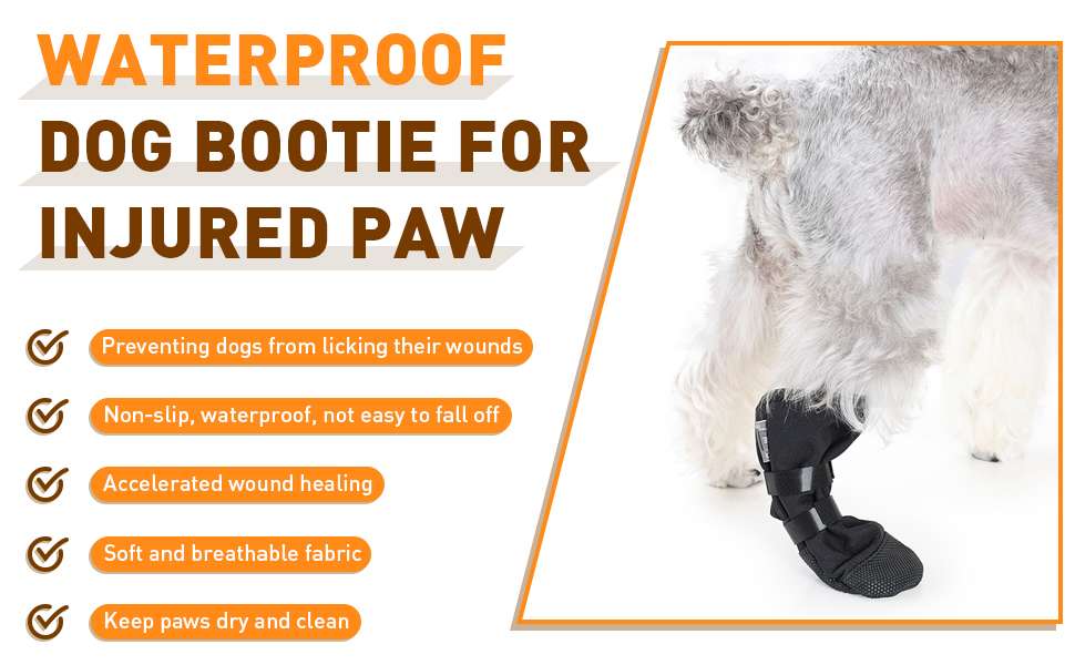 Bota recuperacion perro heridas pata almohadilla zapato medico transpirable anti lamido antideslizante