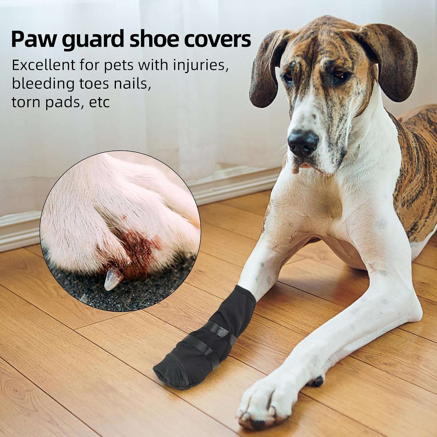 Bota recuperacion perro heridas pata almohadilla zapato medico transpirable anti lamido antideslizante