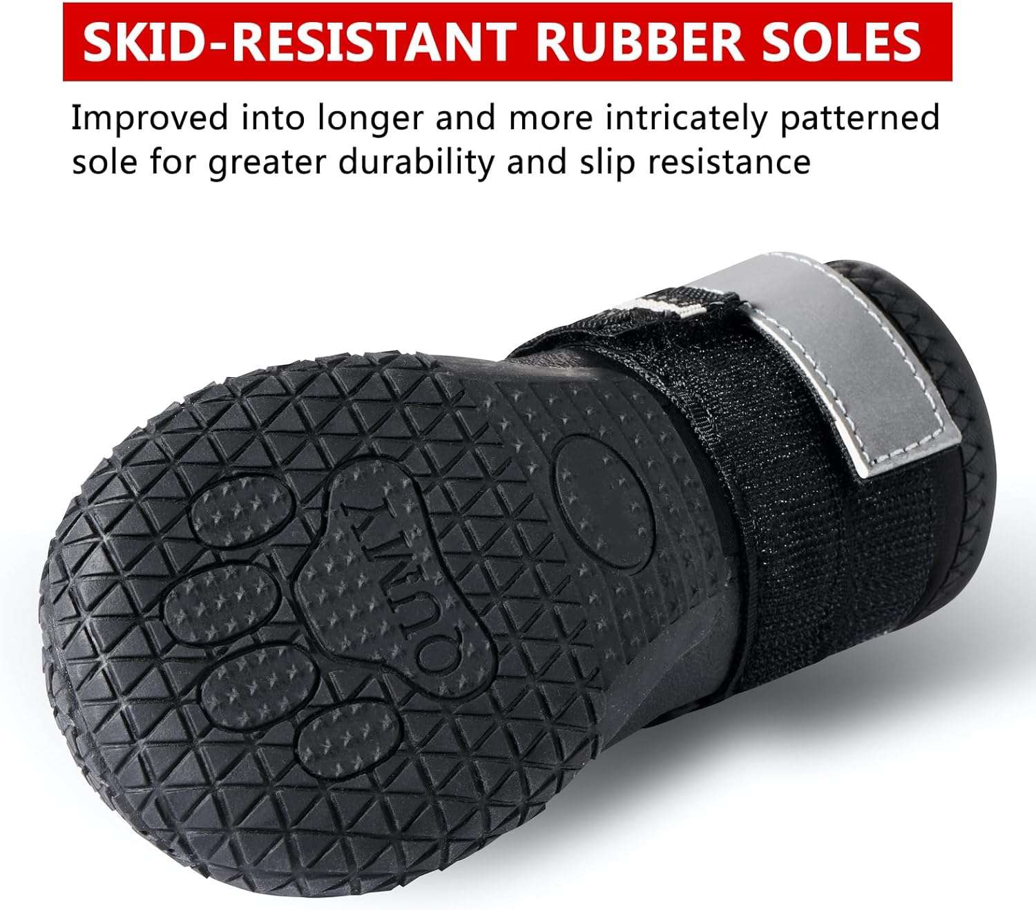 Botas perro grande impermeables pavimento caliente nieve lluvia suela resistente trekking doble correa