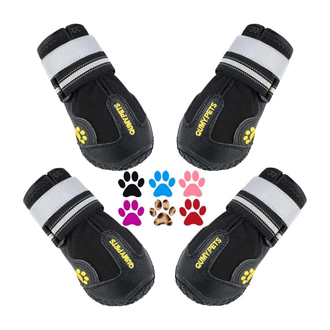 Botas perro grande impermeables pavimento caliente nieve lluvia suela resistente trekking doble correa