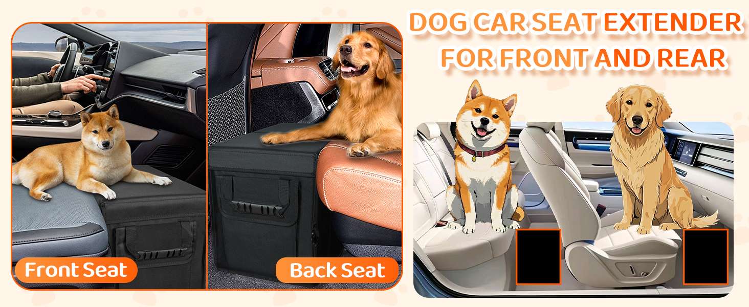 Cubo extensor asiento auto perro relleno espacio organizador mascotas rigido 90kg impermeable plegable oxford
