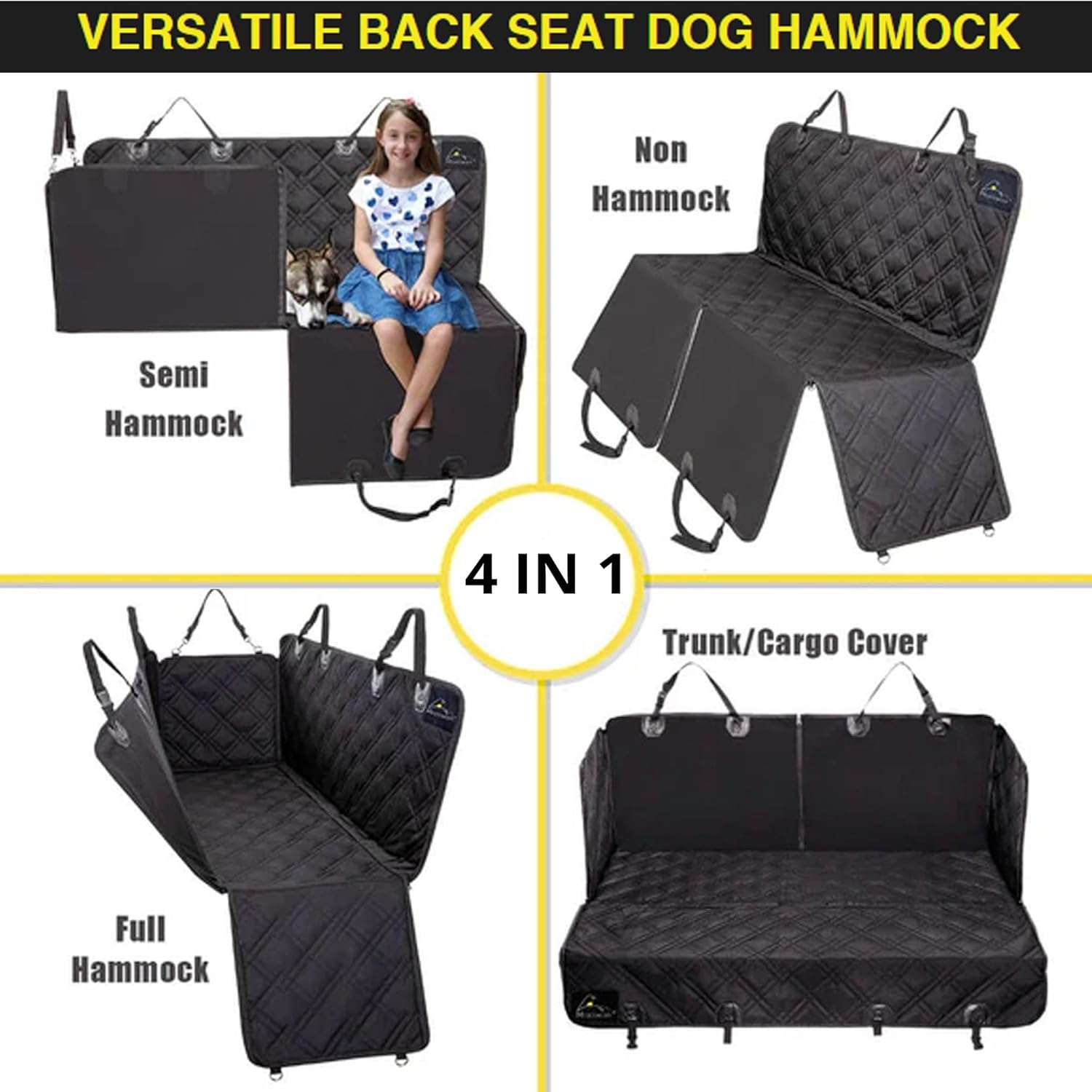 Cubre asiento perro auto hamaca premium ventana malla cinturon seguridad impermeable protector tapiz accesorios