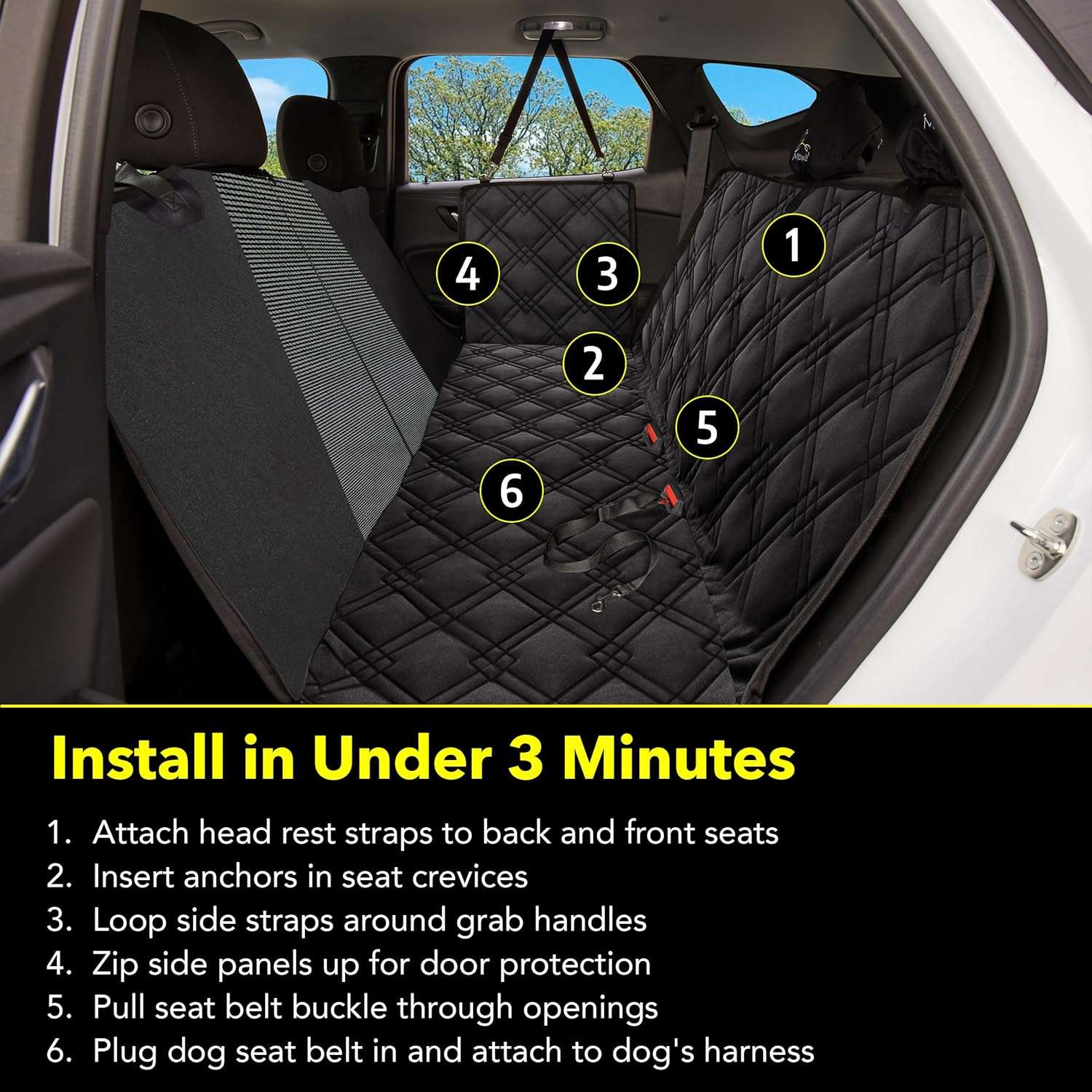Cubre asiento perro auto hamaca premium ventana malla cinturon seguridad impermeable protector tapiz accesorios