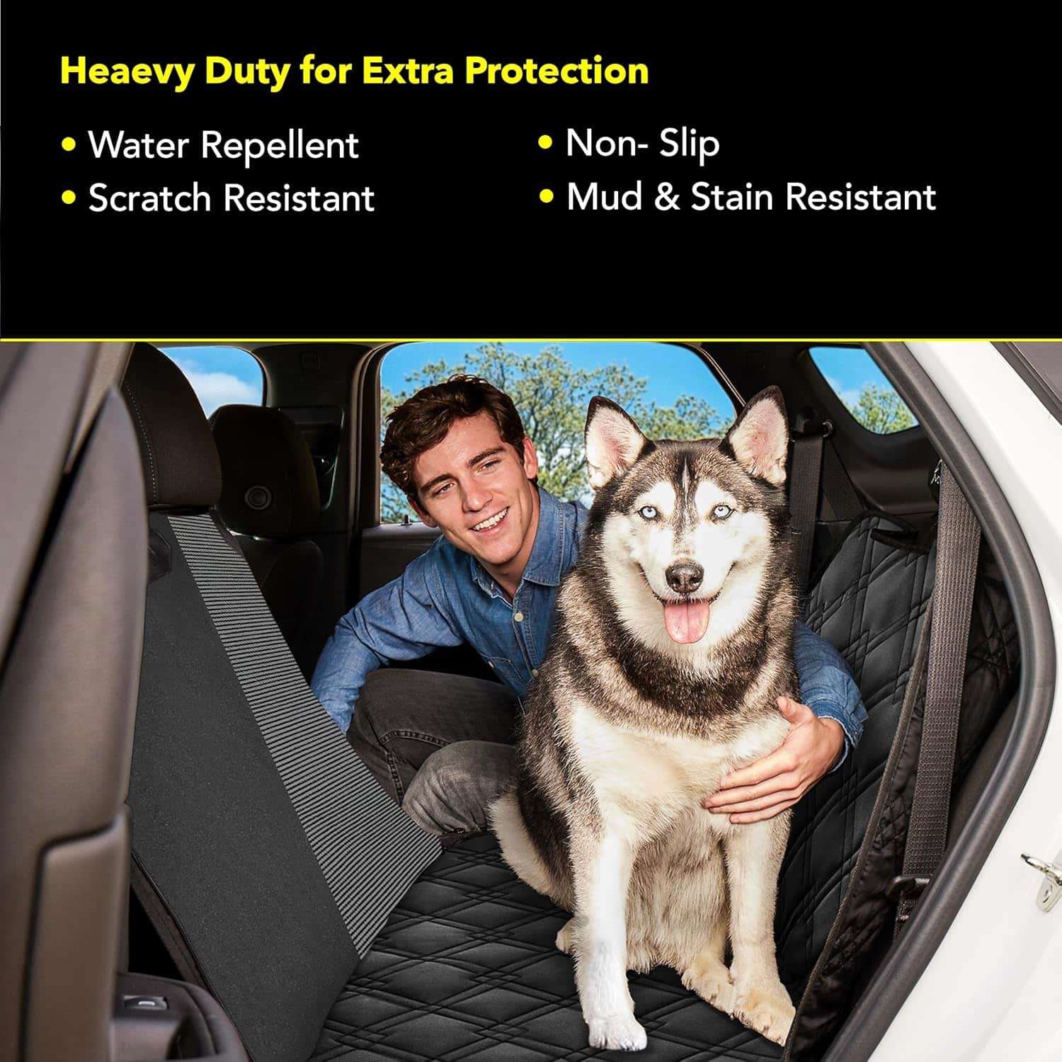 Cubre asiento perro auto hamaca premium ventana malla cinturon seguridad impermeable protector tapiz accesorios